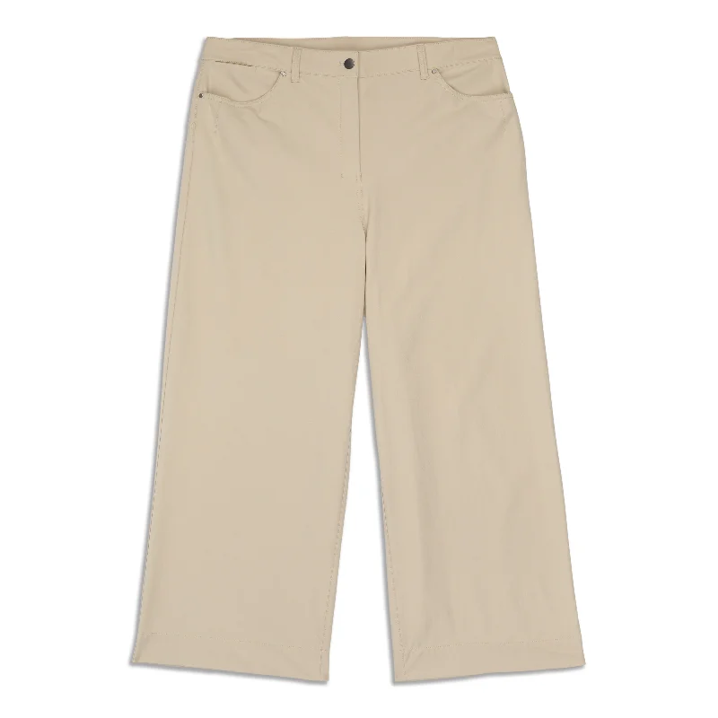 City Sleek 5 Pocket Wide-Leg High Rise 7/8 Length Pant - Resale Trendy Palazzo Pants