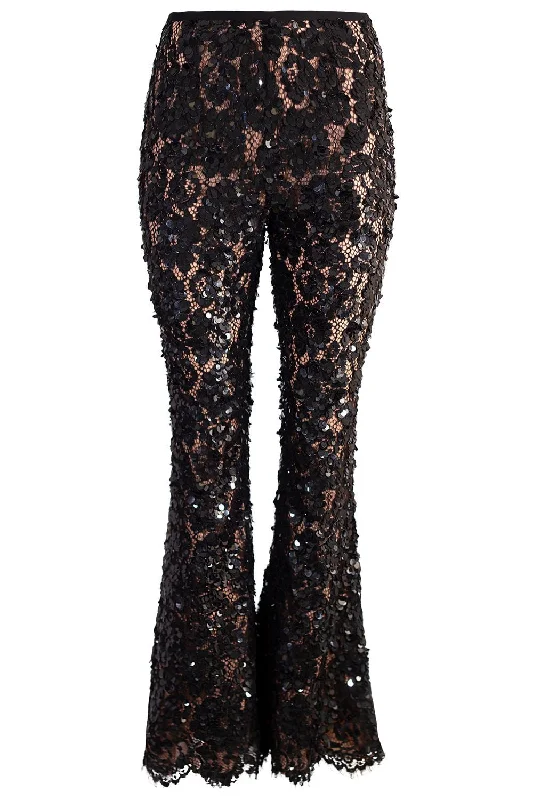 Embroidered Pant Comfortable Denim Trousers