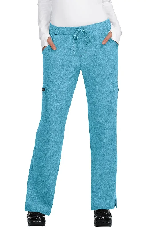 Holly Pant Heather Electric Blue Trendy Wide-Legged Trousers