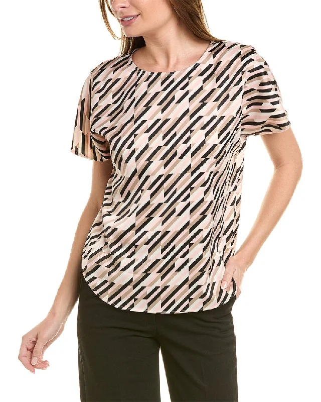Anne Klein Bateau Blouse Backless Summer Blouse
