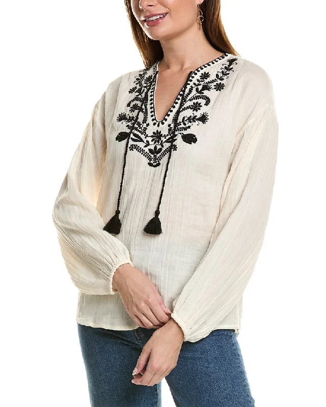 Beach to Bistro Jacinda Blouse Delicate Pleat Blouse