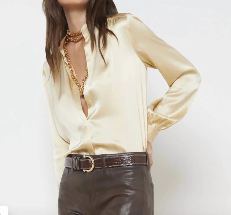 Bianca Blouse In Marzipan Versatile Layering Blouse