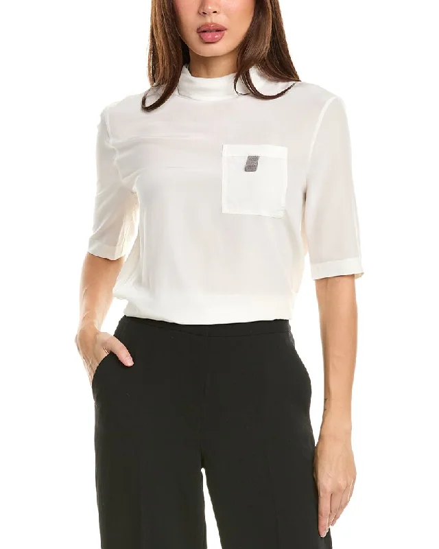 Brunello Cucinelli Silk Blouse Office-Ready Blouse