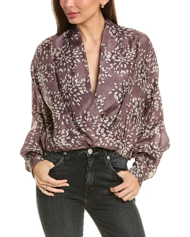 Brunello Cucinelli Silk Blouse Casual Relaxed Blouse