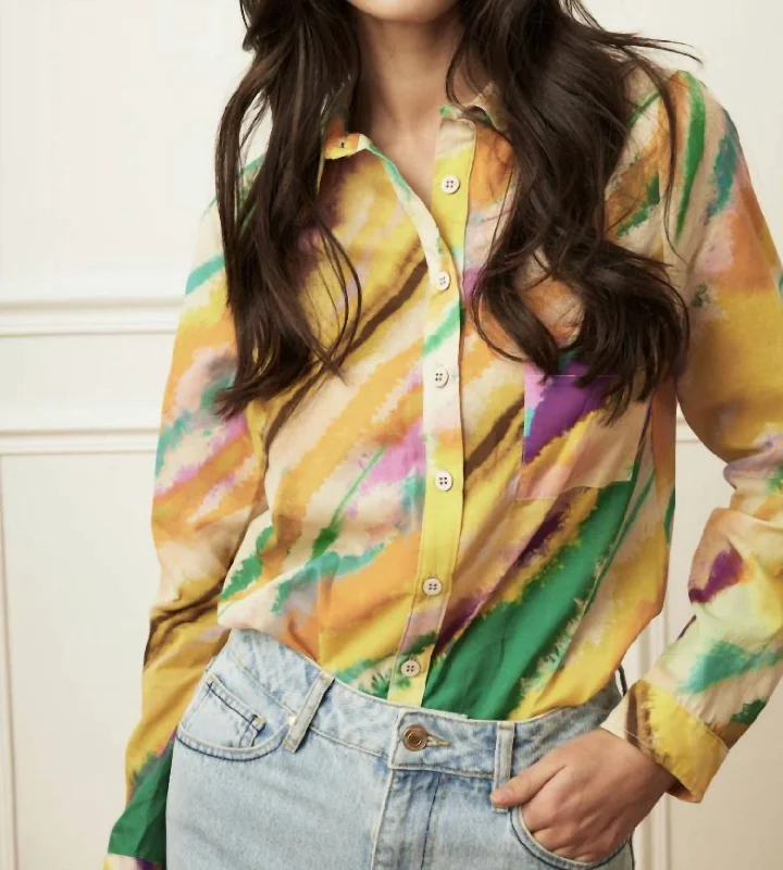 Chancelante Blouse In Multi Vintage Lace Blouse