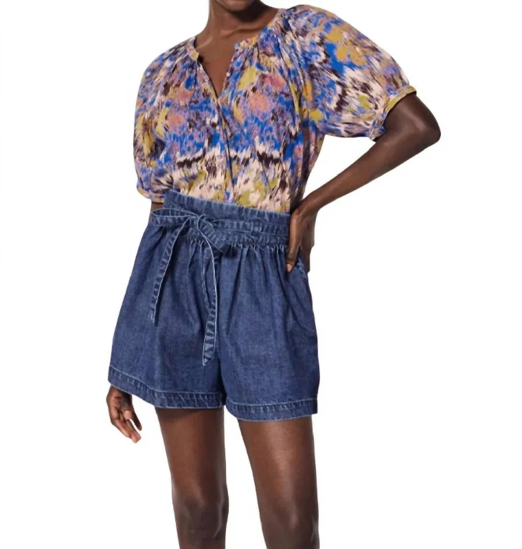 Irena Blouse In Azucar Print Modern Work Blouse