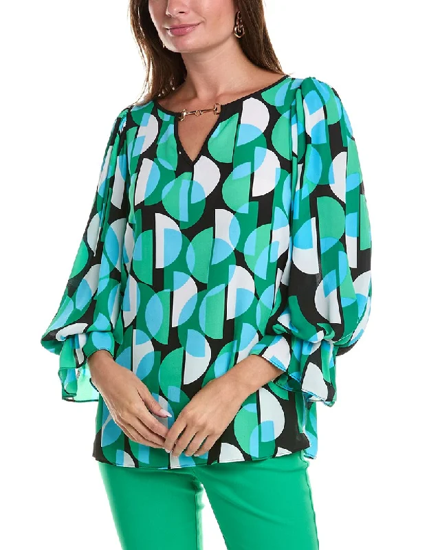 Joseph Ribkoff Horsebit Blouse Cotton Casual Blouse