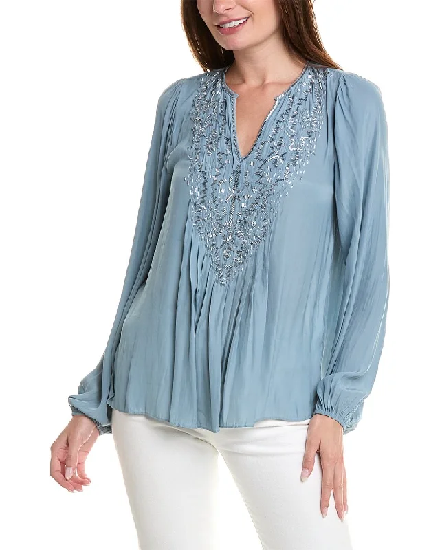 Kobi Halperin Keegan Blouse Chic Off-Shoulder Blouse