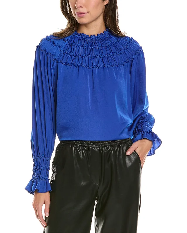 Kobi Halperin Marti Blouse Feminine Ruffle Blouse