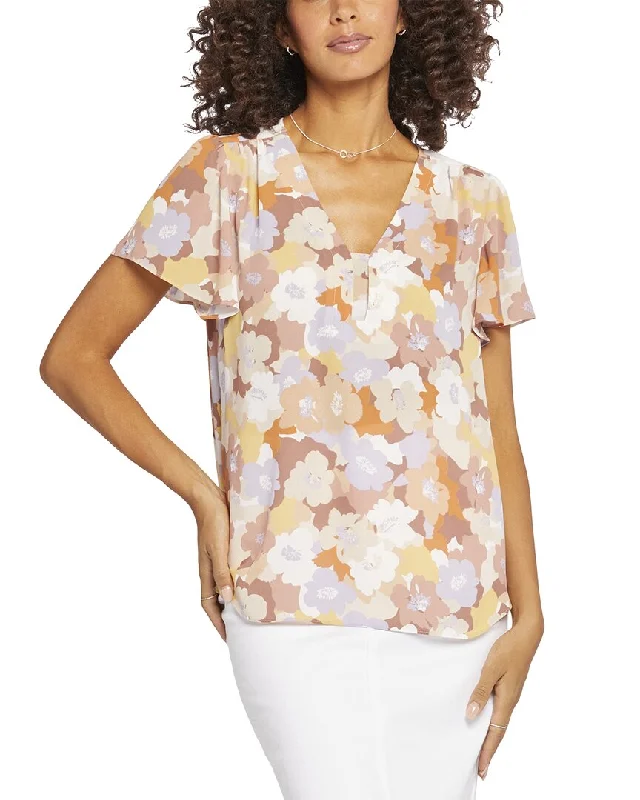 NYDJ Flounce Blouse Pastel Color Blouse