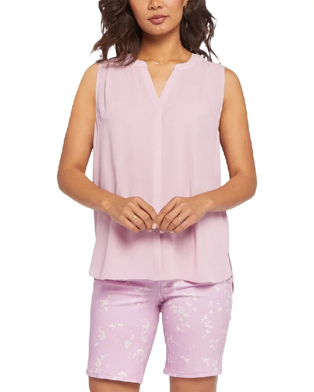 NYDJ Pintuck Blouse Modern Oversized Blouse