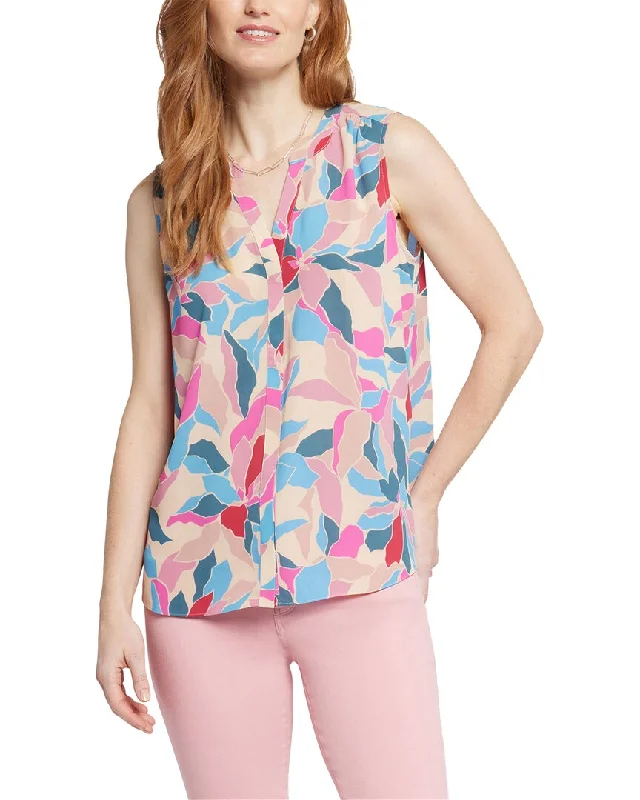NYDJ Pintuck Blouse Chic Wrap Blouse