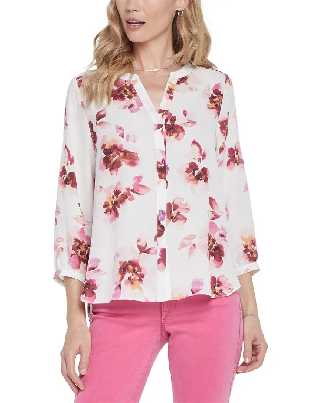 NYDJ Pintuck Blouse Everyday Stylish Blouse