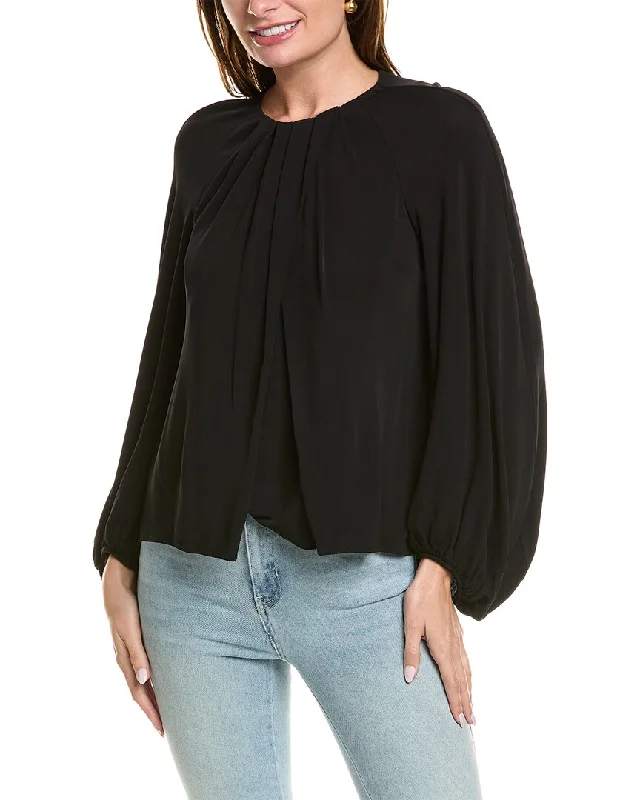 Rebecca Taylor Twist Front Blouse Feminine Puff Blouse