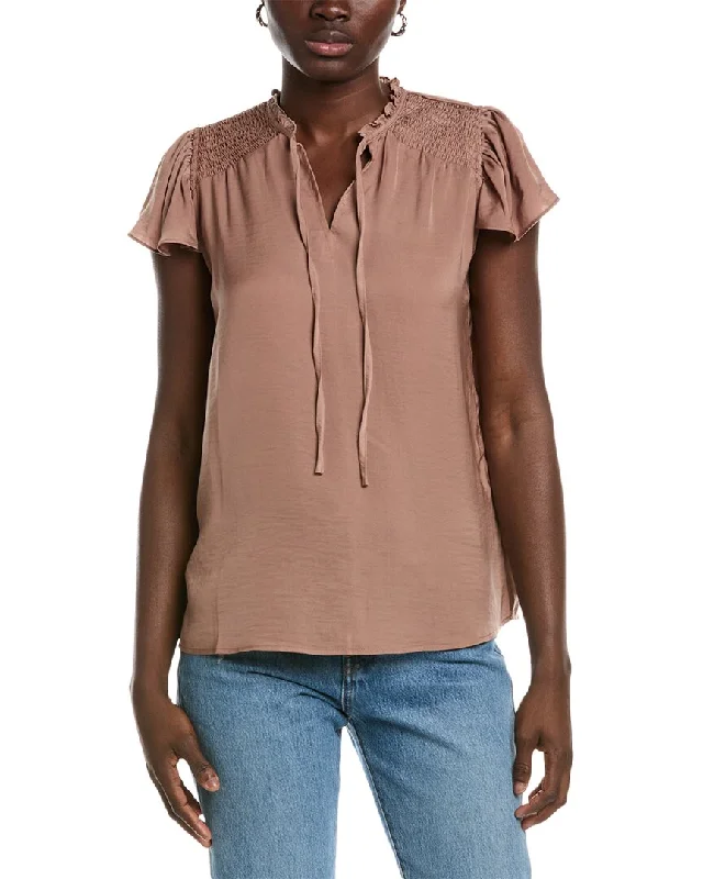 Renuar Tie Neck Blouse Feminine Tie Blouse