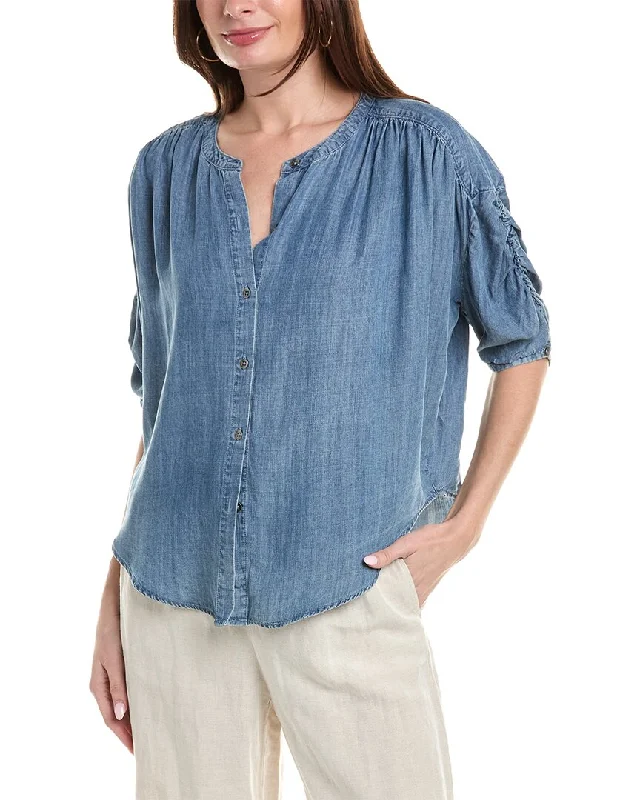 Splendid Fiorella Blouse Drape Neck Blouse