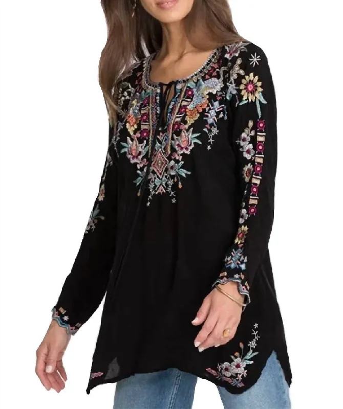 Sunflower Blouse In Black Sleeveless Summer Blouse