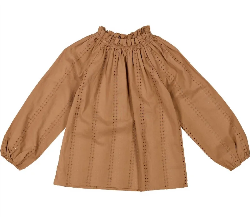 Taja Blouse In Hazel Feminine Tie Blouse