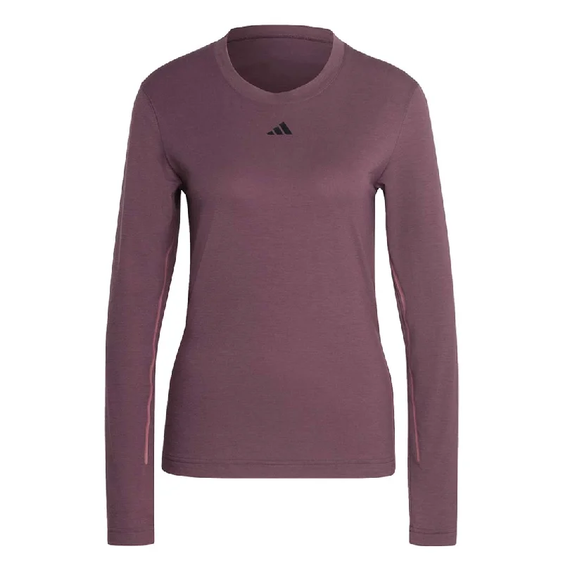 adidas - Women's Authentic Balance Yoga Studio Long Sleeve T-Shirt (HZ9077) Front Pockets Side Pockets Patch Pockets adidas - Women's Authentic Balance Yoga Studio Long Sleeve T-Shirt (HZ9077) Front Pockets Side Pockets Patch Pockets