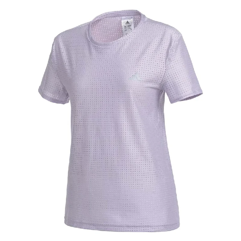 adidas - Women's Fast Running T-Shirt (HR5711) Thin T-Shirt Open Front Quick Dry