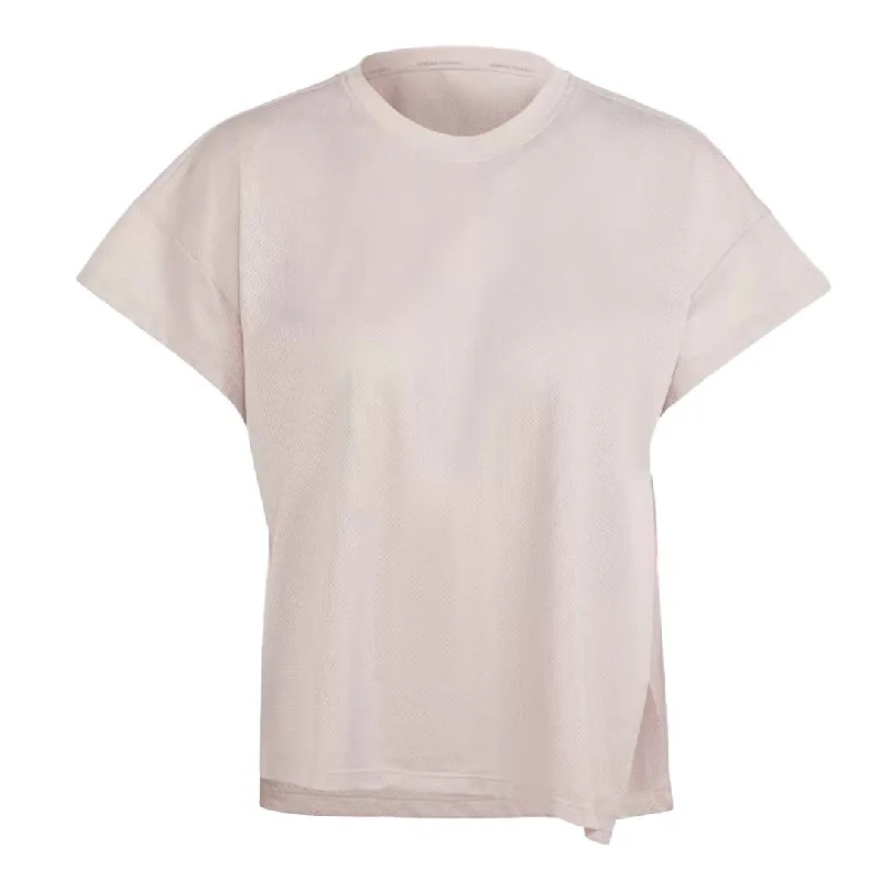 adidas - Women's Hiit Aeroready T-Shirt (HY5412) Mesh Blend Leather Blend Suede Blend adidas - Women's Hiit Aeroready T-Shirt (HY5412) Mesh Blend Leather Blend Suede Blend