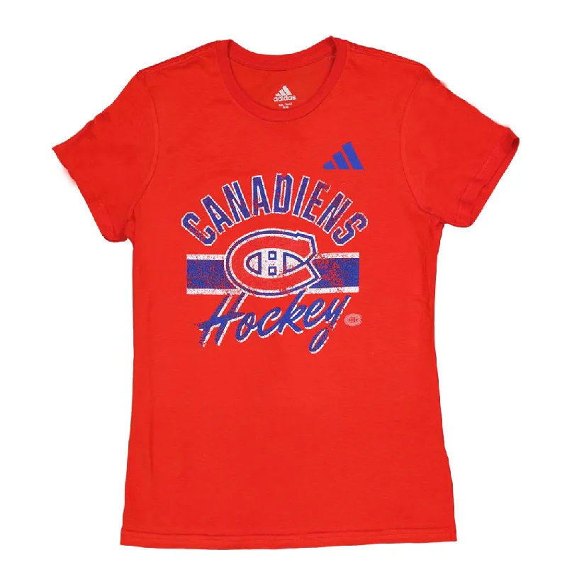 adidas - Women's Montreal Canadiens Blend T-Shirt (IB5640) Spandex Blend Rayon Blend Denim Blend adidas - Women's Montreal Canadiens Blend T-Shirt (IB5640) Spandex Blend Rayon Blend Denim Blend