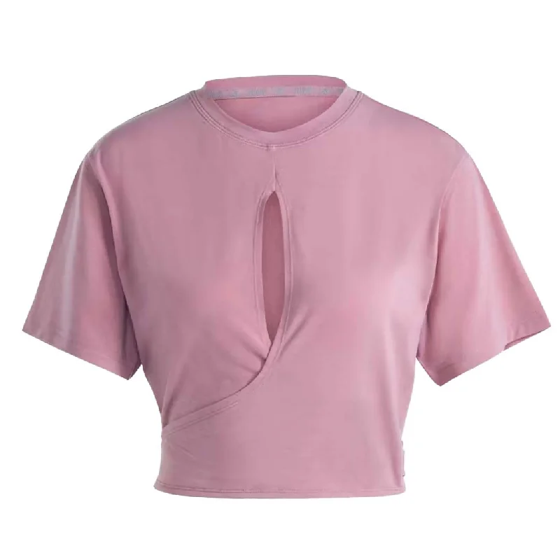 adidas - Women's Yoga Studio T-Shirt (IL3964) Chenille Brocade Lace