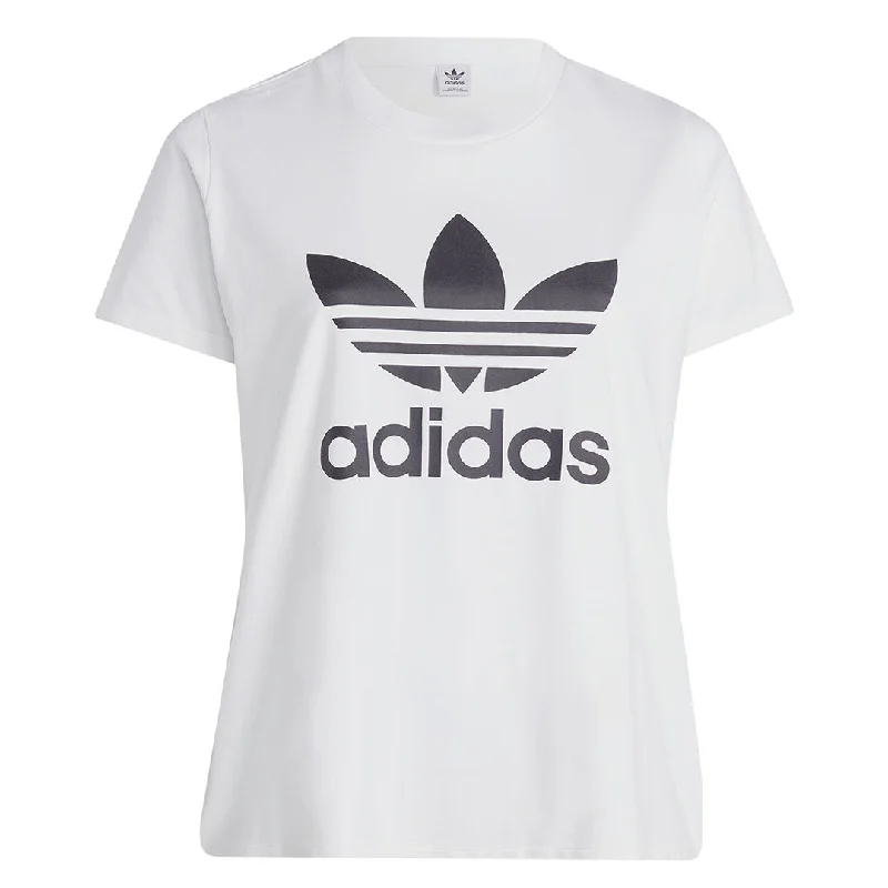 adidas - Women's Adicolor Classics Trefoil T-shirt (Plus Size) (HY8346) Welt Pockets Slit Pockets adidas - Women's Adicolor Classics Trefoil T-shirt (Plus Size) (HY8346) Welt Pockets Slit Pockets