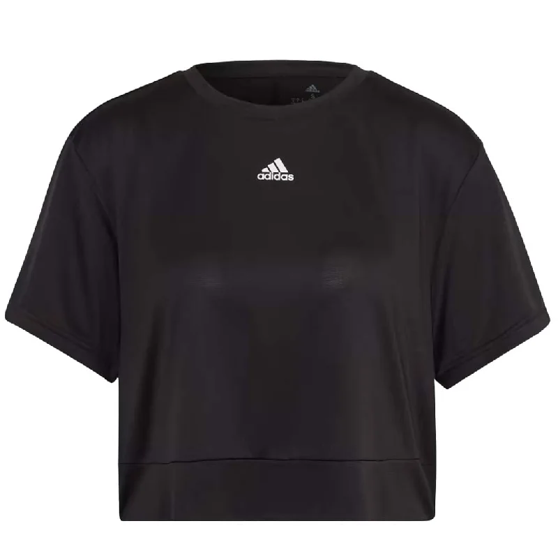 adidas - Women's Aeroready Studio Crop T-Shirt (HD8943) Fleece Fabric Down Fabric Feather Fabric adidas - Women's Aeroready Studio Crop T-Shirt (HD8943) Fleece Fabric Down Fabric Feather Fabric