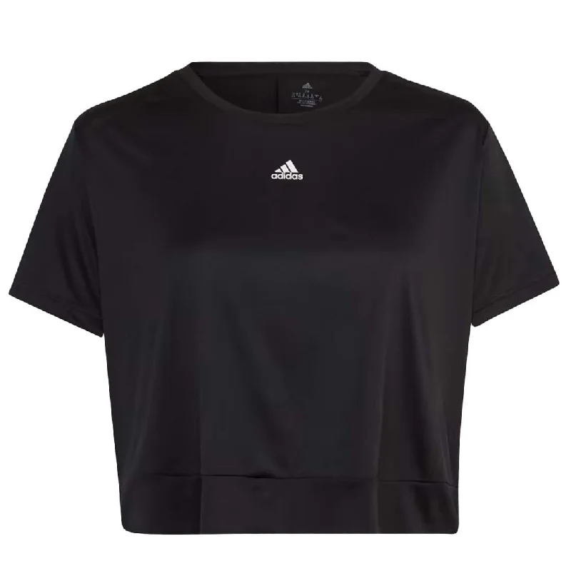 adidas - Women's Aeroready Studio Loose Crop T-Shirt (Plus Size) (HI5984) Chenille Fabric Brocade Fabric Lace Fabric adidas - Women's Aeroready Studio Loose Crop T-Shirt (Plus Size) (HI5984) Chenille Fabric Brocade Fabric Lace Fabric