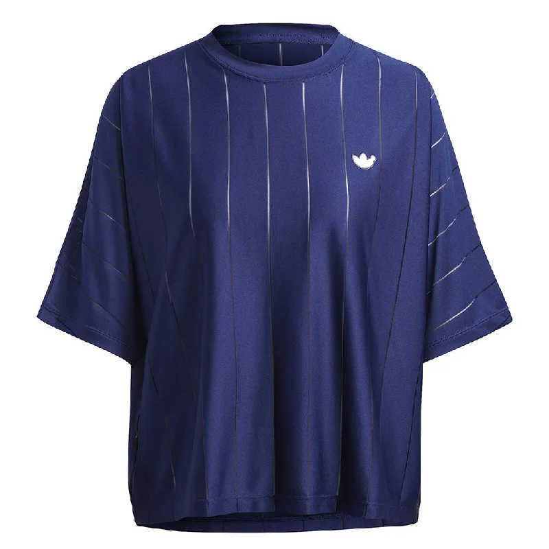 adidas - Women's Blue Version Short Sleeve T-Shirt (IB5804) Lace Blend Ribbed Blend Corduroy Blend adidas - Women's Blue Version Short Sleeve T-Shirt (IB5804) Lace Blend Ribbed Blend Corduroy Blend