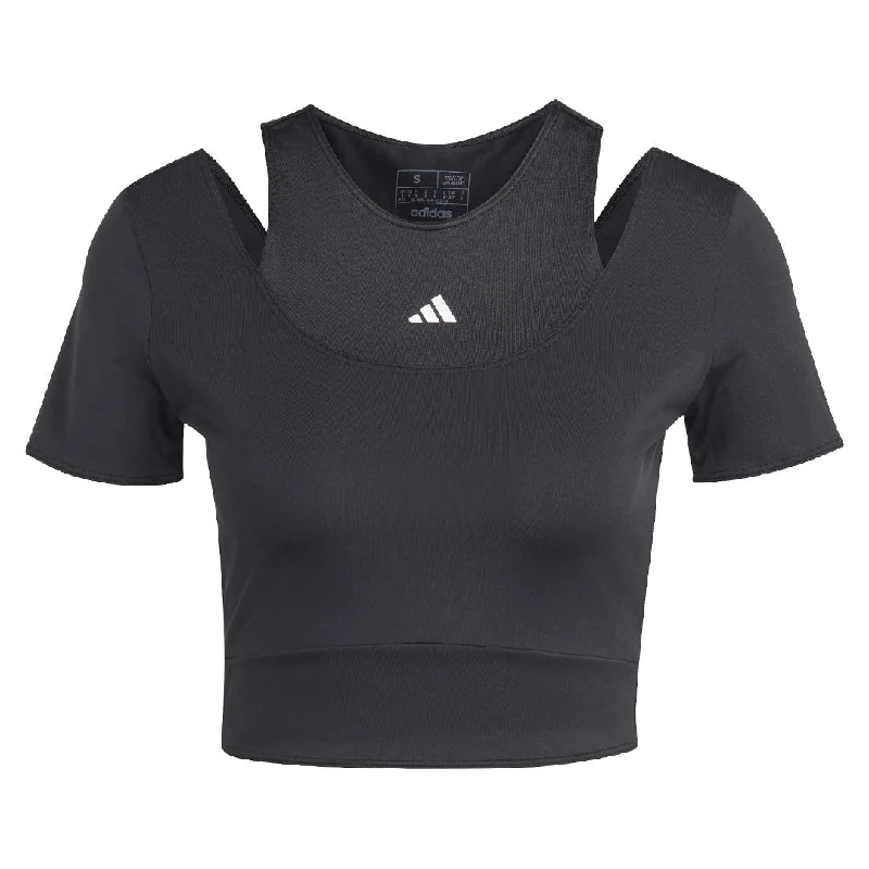adidas - Women's HIIT AEROREADY Crop Training T-Shirt (HN5538) Graphic Embroidered Appliqued adidas - Women's HIIT AEROREADY Crop Training T-Shirt (HN5538) Graphic Embroidered Appliqued