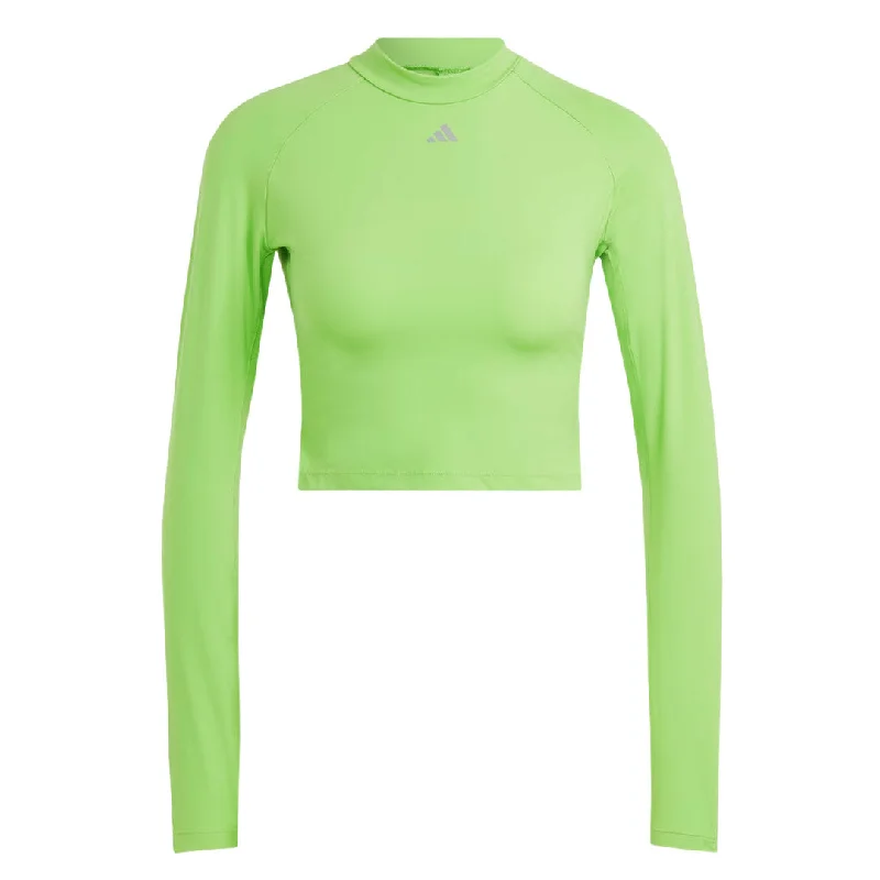 adidas - Women's HIIT Heat.Rdy Long Sleeve Crop T-Shirt (IM2656) Oversized T-Shirt Spandex breathable adidas - Women's HIIT Heat.Rdy Long Sleeve Crop T-Shirt (IM2656) Oversized T-Shirt Spandex breathable