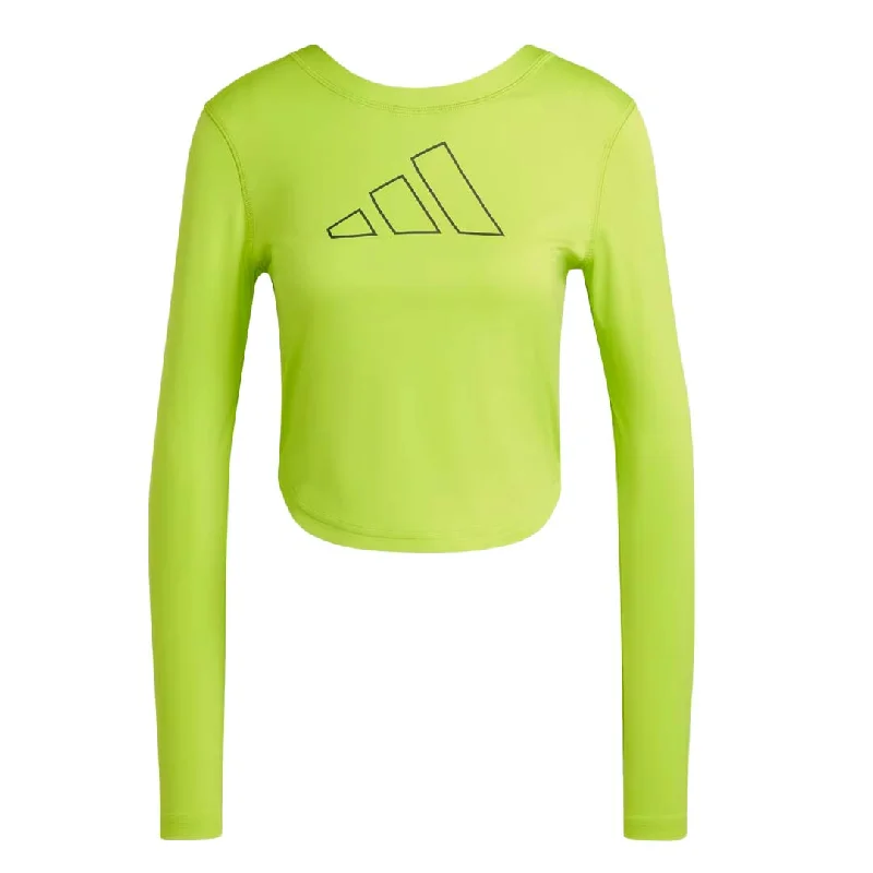 adidas - Women's Hyperbright Training Long Sleeve T-Shirt (IL6618) Sequined Glittery Shiny adidas - Women's Hyperbright Training Long Sleeve T-Shirt (IL6618) Sequined Glittery Shiny
