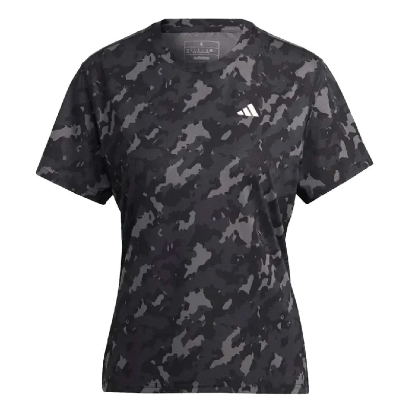 adidas - Women's Own The Run AOP T-Shirt (HM4250) Boxy Fit Fitted Loose