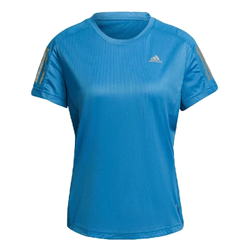 adidas - Women's Own The Run T-Shirt (H30048) Asymmetrical Pockets Print