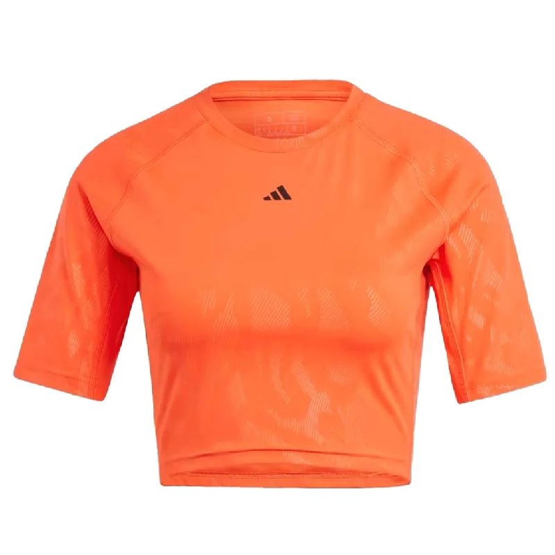 adidas - Women's Power Cropped T-Shirt (IN6207) Layered Multi-layer Single Layer