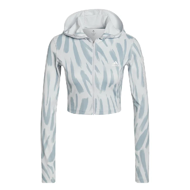 adidas - Women's Run Icons All Over Print Hooded Long Sleeve T-Shirt (HE0354) Solid Print Embellished adidas - Women's Run Icons All Over Print Hooded Long Sleeve T-Shirt (HE0354) Solid Print Embellished