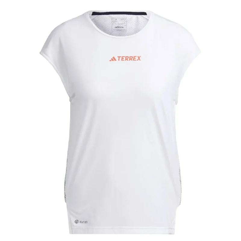 adidas - Women's Terrex Agravic Pro Tail Running T-Shirt (HL1729) Notch Collar Peter Pan Collar Cowl Neck