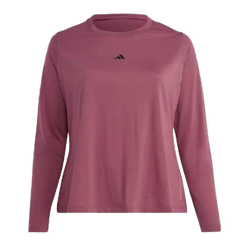 adidas - Women's Yoga Long Sleeve T-Shirt (Plus Size) (HZ6323) Thin T-Shirt Open Front Quick Dry adidas - Women's Yoga Long Sleeve T-Shirt (Plus Size) (HZ6323) Thin T-Shirt Open Front Quick Dry
