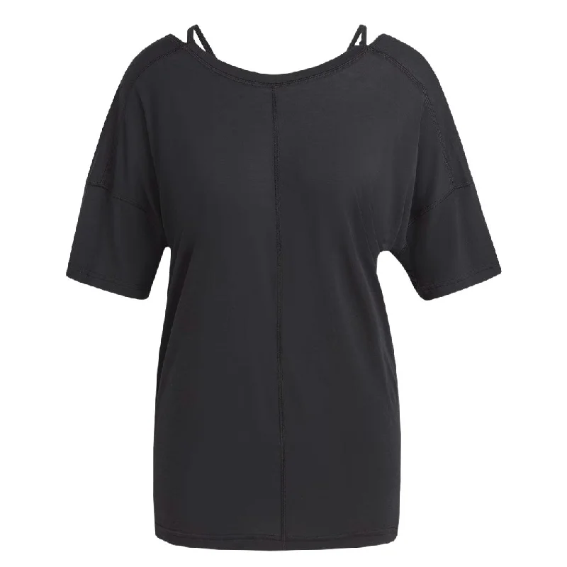 adidas - Women's Yoga Studio Oversized T-Shirt (HS8117) Collared T-Shirt Boat Neck A-Line adidas - Women's Yoga Studio Oversized T-Shirt (HS8117) Collared T-Shirt Boat Neck A-Line
