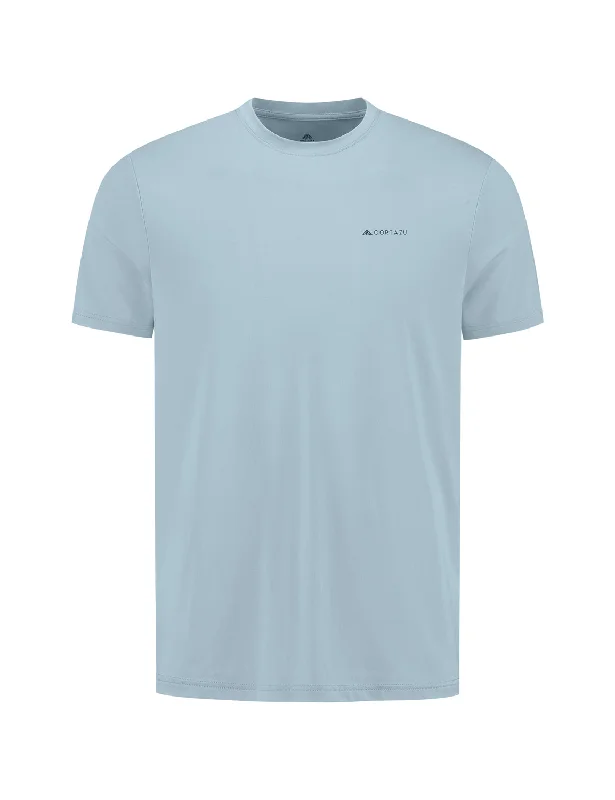 AR Active T-Shirt Pale Blue | Men Beaded Sequined Faux Fur