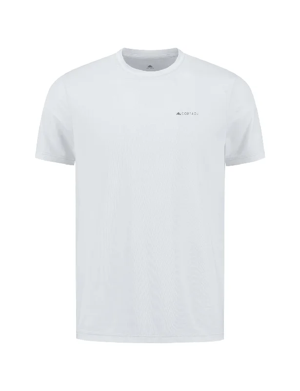 AR Active T-Shirt Pale Grey | Men Collared Crew Neck Turtle Neck