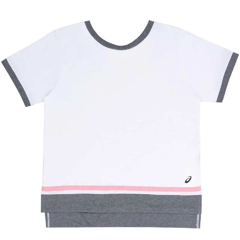Asics - Women's Colour Block Short Sleeve T-Shirt (2032B795 102) Jersey Fabric Tulle Fabric Batik Fabric