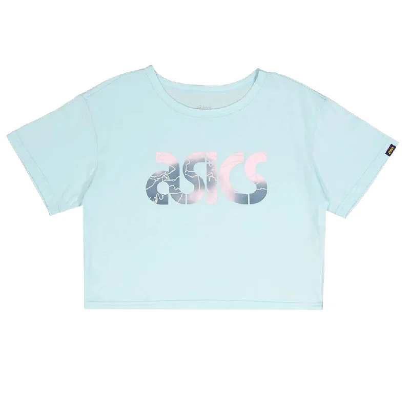 Asics - Women's GPX Cropped T-Shirt (2192A082 402) Mesh Blend Leather Blend Suede Blend