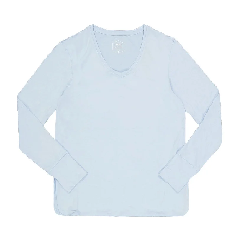 Asics - Women's Heather Long Sleeve T-Shirt (2032C029 452) Graphic T-Shirt Round Neck Polyester