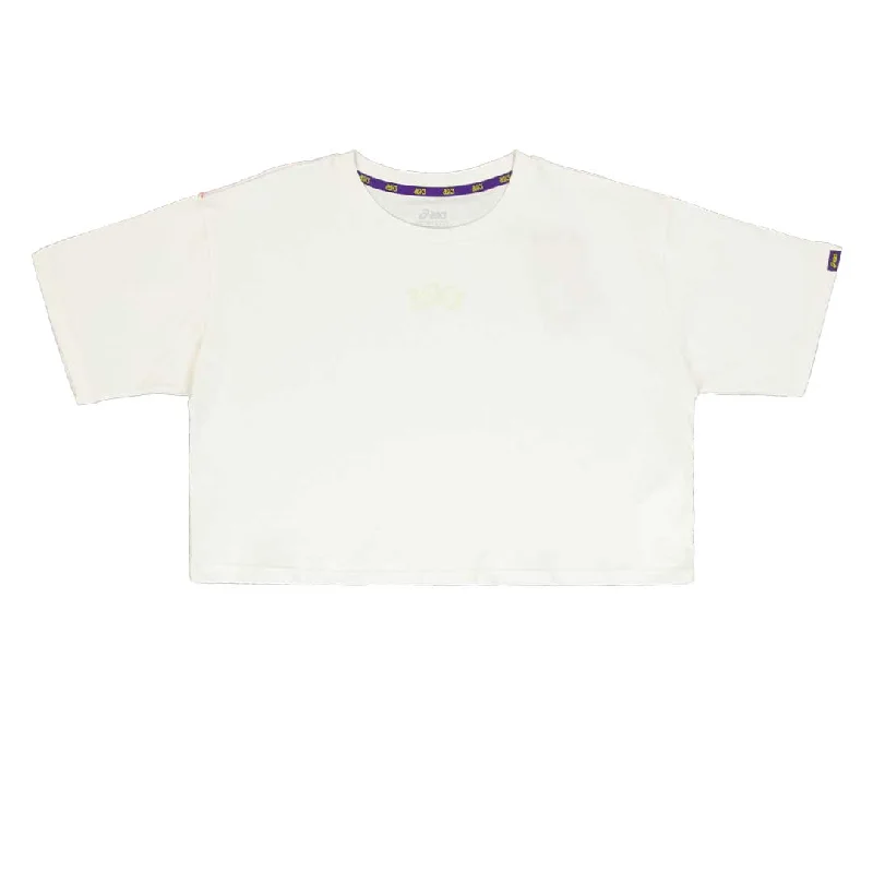 Asics - Women's One Point Graphic Short Sleeve T-Shirt (2202A005 101) Welt Pockets Slit Pockets Flap Pockets