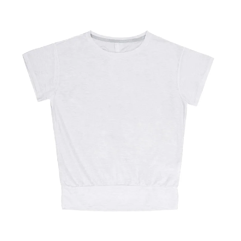 Asics - Women's Open Back Short Sleeve T-Shirt (2032C269 100) Cashmere Blend Cotton Blend Poly Blend