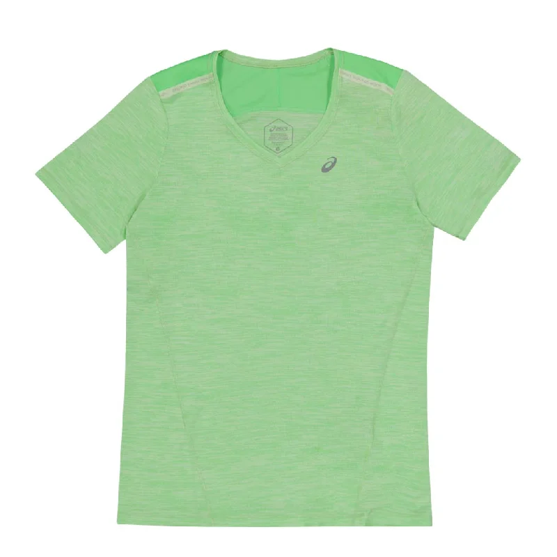 Asics - Women's Race V-Neck Short Sleeve T-Shirt (2012C735 301) Anti-Pilling Machine Wash Handmade