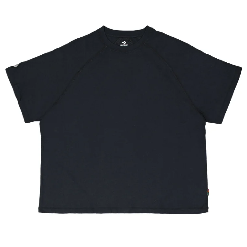 Converse - Unisex Shapes Triangle Raglan T-Shirt (10020766 A02) Hooded Caped Shawl Collar